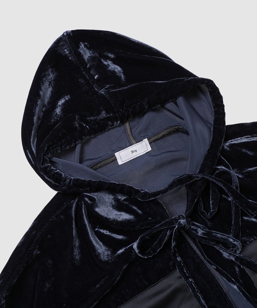 Urig（ウーリッヒ） コート ジャケット LUST VELVET FRONT RIBBON HOOD