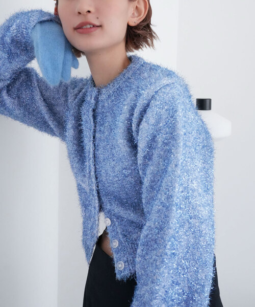 「SLOBE citron.」 カーディガン FREE スカイブルー レディース_画像8