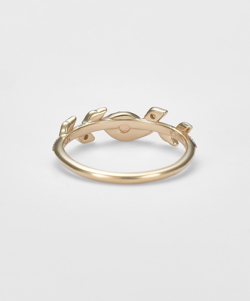 agete アガットk18 オパール　ダイヤモンド　ピンキーリング agete（アガット） 指輪 リング K5オパール／ダイヤモンドピンキー