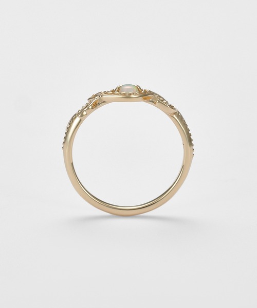 agete（アガット） 指輪 リング K5オパール／ダイヤモンドピンキー