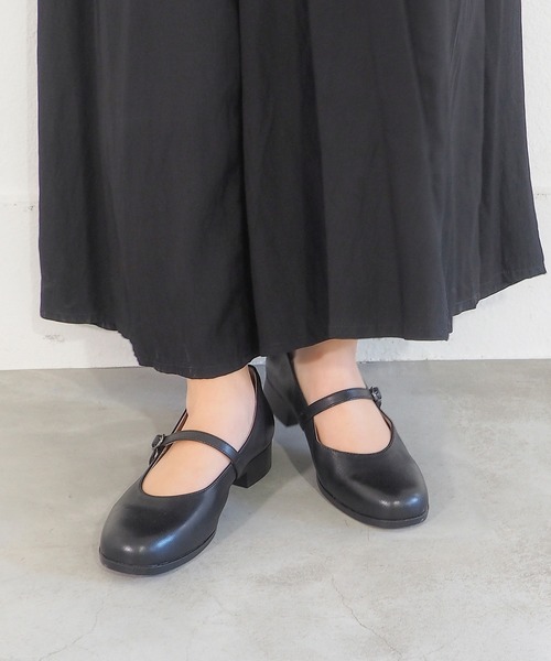 あしながおじさん パンプス 「本革」ストラップシューズ 2810611