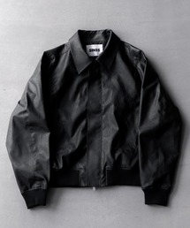 SINSS ブラック ナイロンジャケット SINSS ブルゾン アウター Concealed front short zip blouson / コン