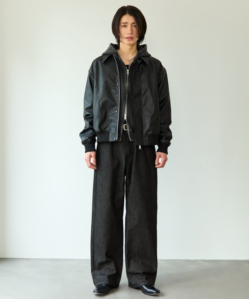 SINSS ブルゾン アウター Concealed front short zip blouson / コン