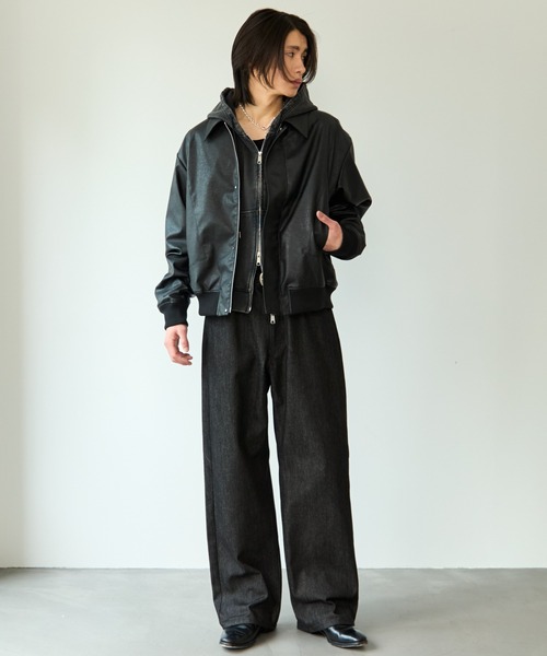 SINSS ブルゾン アウター Concealed front short zip blouson / コン