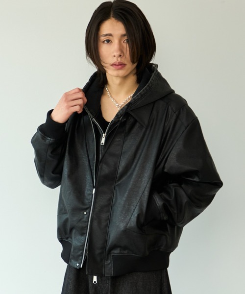 SINSS ブルゾン アウター Concealed front short zip blouson / コン