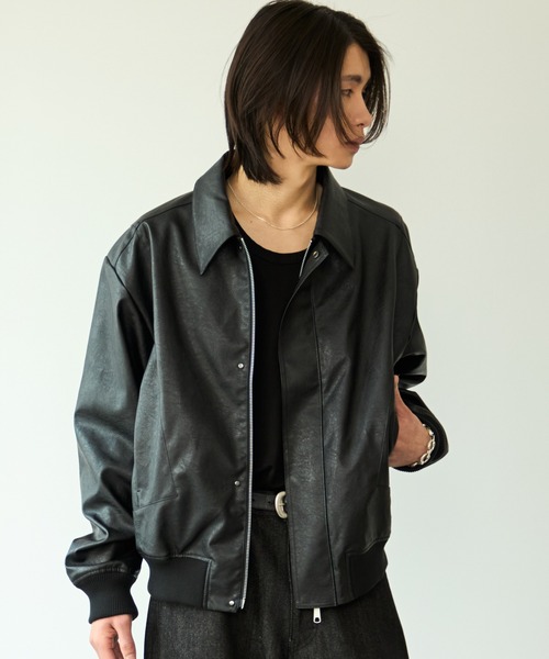 SINSS ブルゾン アウター Concealed front short zip blouson / コン