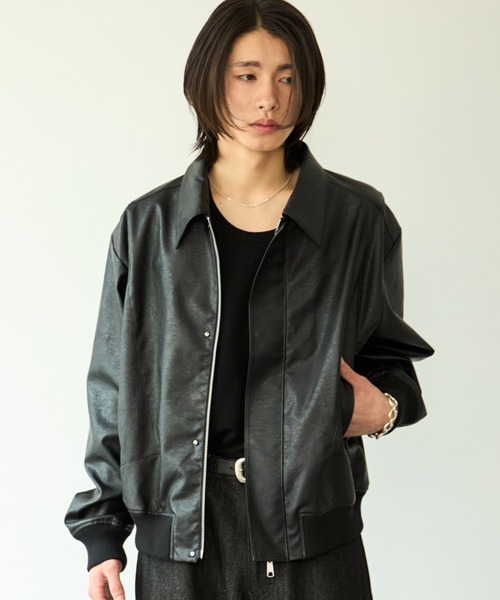 SINSS ブルゾン アウター Concealed front short zip blouson / コン