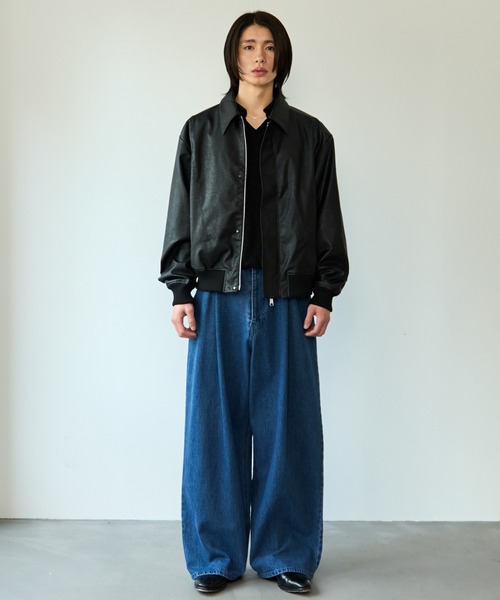 SINSS ブルゾン アウター Concealed front short zip blouson / コン