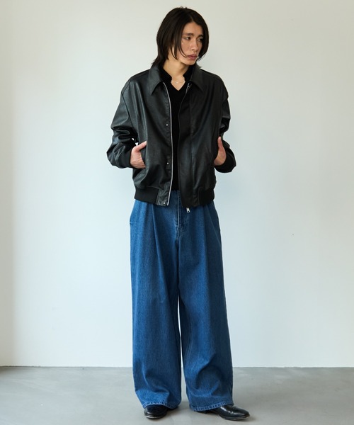 SINSS ブルゾン アウター Concealed front short zip blouson / コン