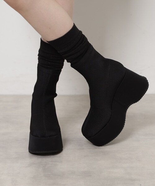 「ESPERANZA」 ショートブーツ LL ブラック レディース_画像2