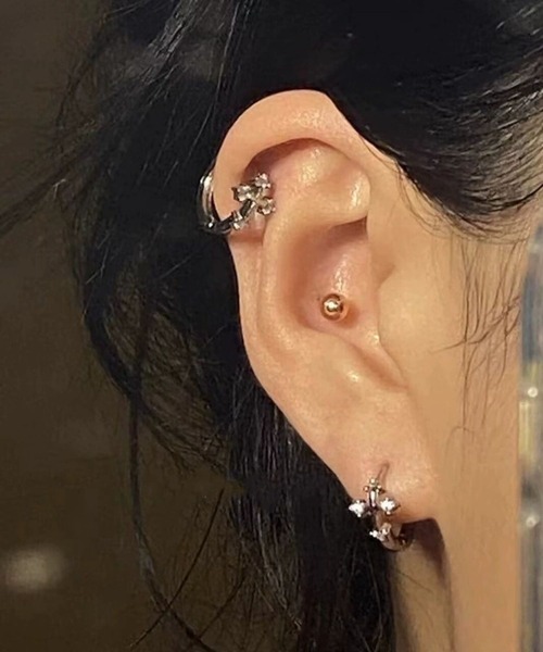 B.I.D. ピアス 「Bz」クロスフープピアス/十字架(RZ) メンズ