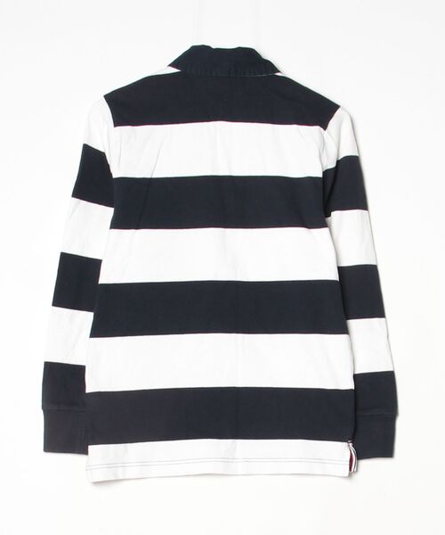 TOMMY HILFIGER（トミー・ヒルフィガー） ボーダー柄長袖ポロシャツ S