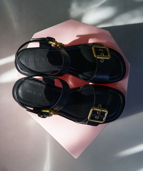 LANVIN en Bleu サンダル レザーベルトサンダル レディース : ZOZOTOWN