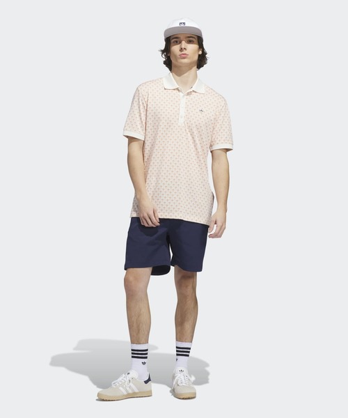 アディダスオリジナルス　ブークレ　オーバーサイズ　ポロ adidas（アディダス） ポロシャツ オリジナルス デプト ストライプ