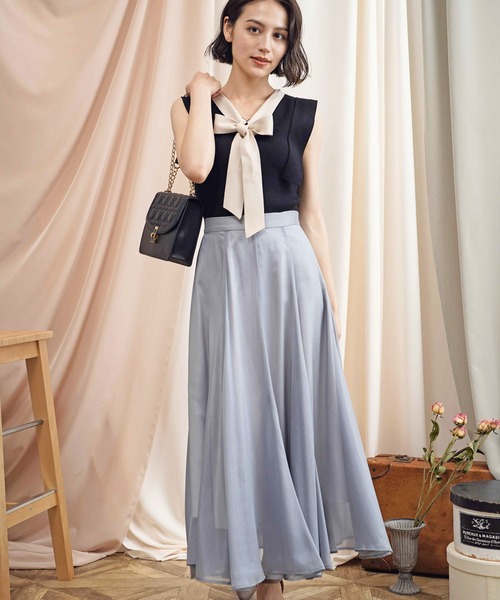 「NOELA」 ノースリーブニット フリー オフホワイト レディース_画像4