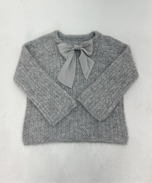 「by muni:r」 長袖ニット FREE グレー レディース_画像9