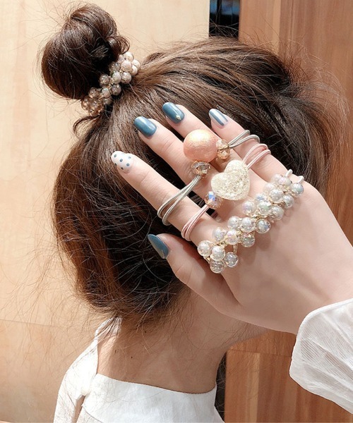 shoppinggo ヘアゴム ヘアゴム 3点セット キラキラ 髪留め