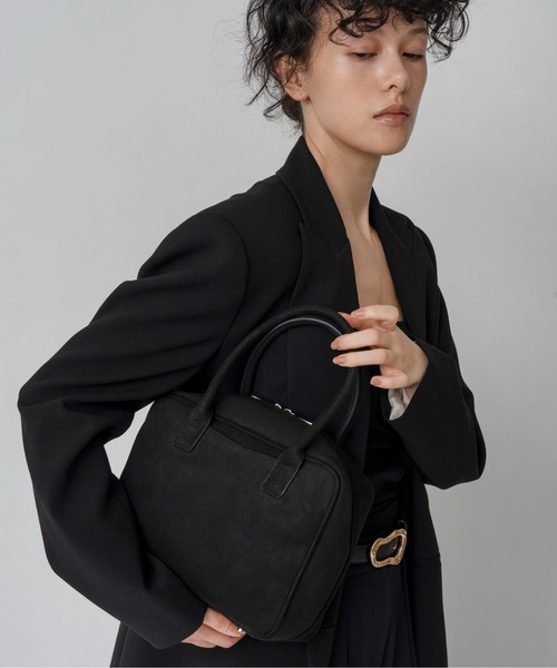 ボストンバッグ 「LE VERNIS」Suede boston bag レディース