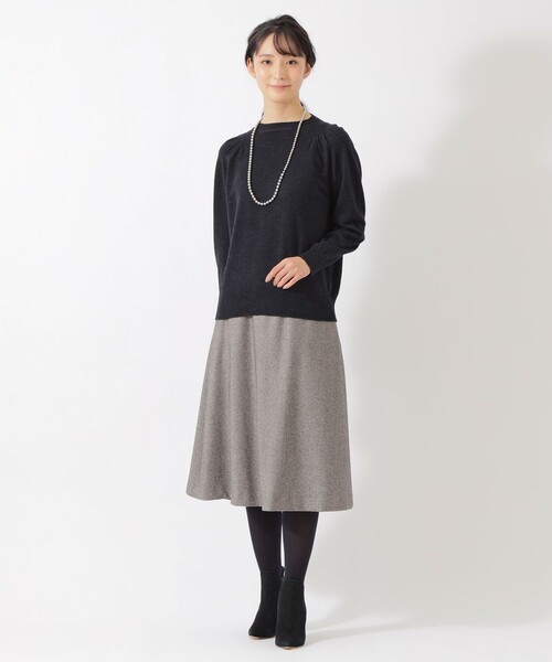 「AMACA」 スカート 38 ベージュ レディース_画像2