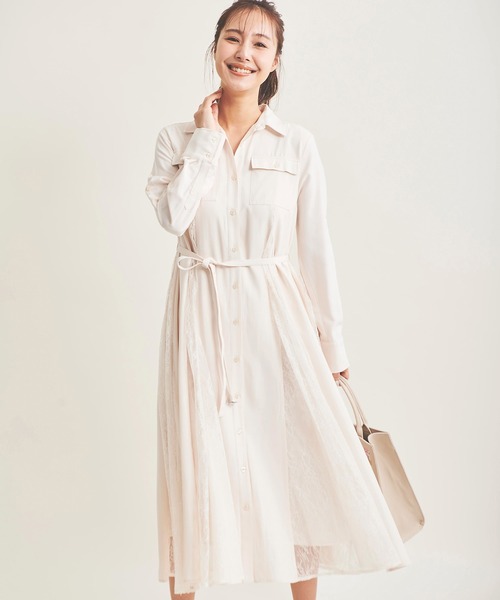 「The Virgnia」 シャツワンピース 38 ブルー レディース_画像6