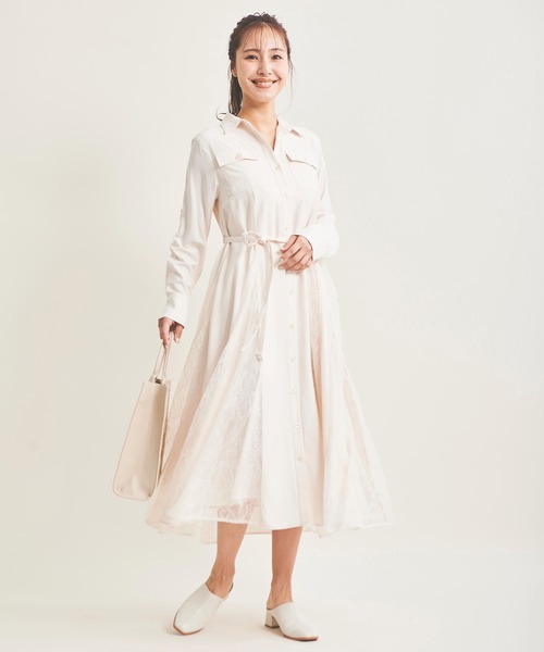 「The Virgnia」 シャツワンピース 38 ブルー レディース_画像9