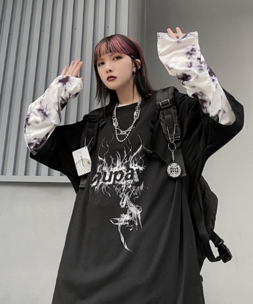 「.KOM」 長袖Tシャツ FREE ブラック メンズ_画像2