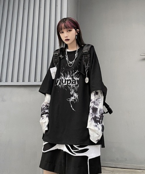 「.KOM」 長袖Tシャツ FREE ブラック メンズ_画像4