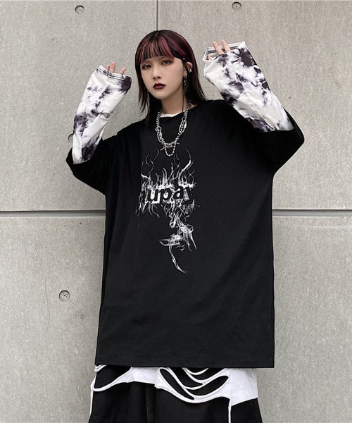 「.KOM」 長袖Tシャツ FREE ブラック メンズ_画像8
