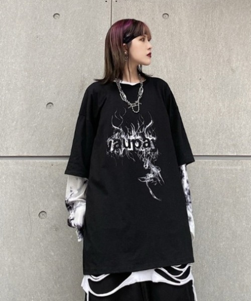 「.KOM」 長袖Tシャツ FREE ブラック メンズ_画像9