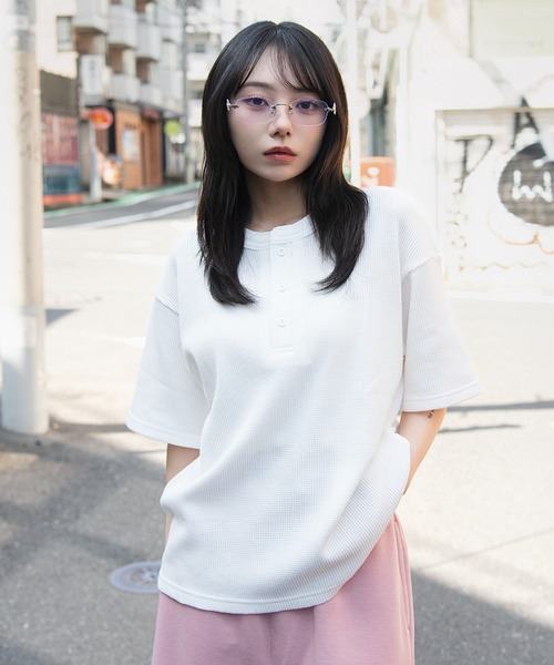 WEGO（ウィゴー） tシャツ WEGO/「26年春夏新作」ワッフルヘンリー