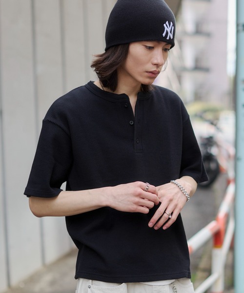WEGO（ウィゴー） tシャツ WEGO/「26年春夏新作」ワッフルヘンリー