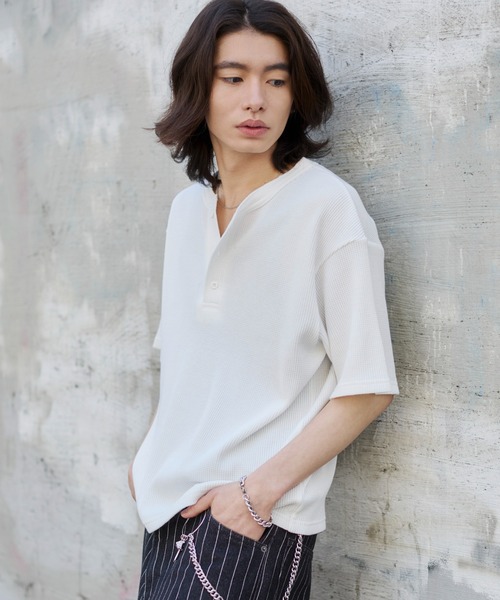 WEGO（ウィゴー） tシャツ WEGO/「26年春夏新作」ワッフルヘンリー