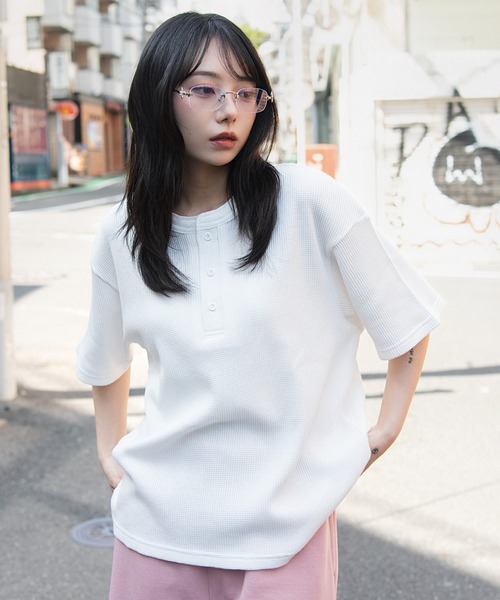 WEGO（ウィゴー） tシャツ WEGO/「26年春夏新作」ワッフルヘンリー
