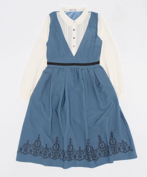 「axes femme POETIQUE」 長袖ワンピース MEDIUM ワイン レディース_画像4