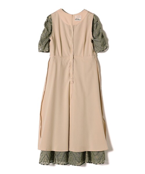 「ships little black」 半袖ワンピース ONE SIZE ベージュ レディース_画像5