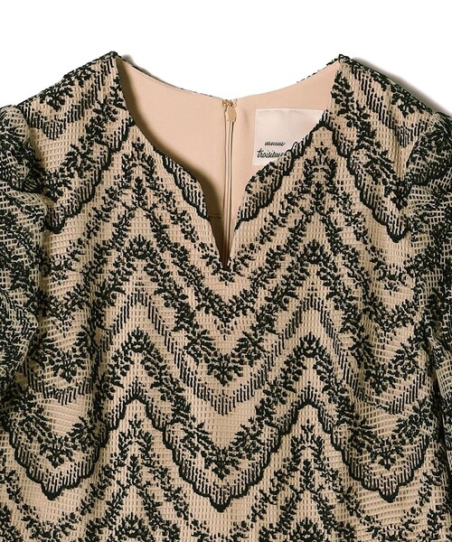 「ships little black」 半袖ワンピース ONE SIZE ベージュ レディース_画像6
