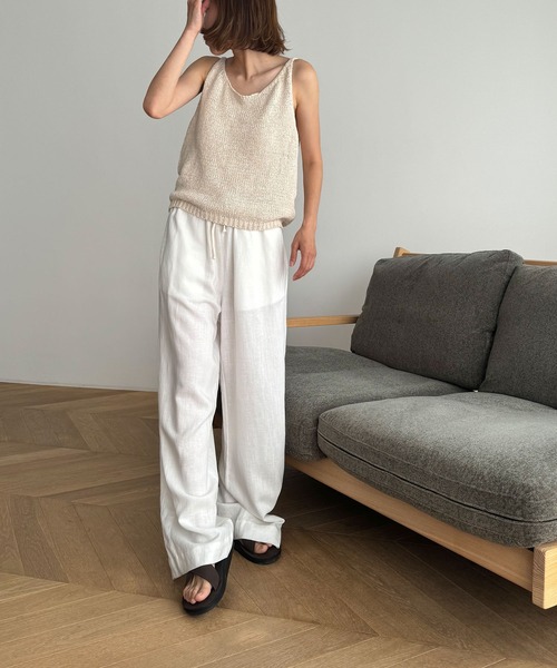 「CANAL JEAN」 「El mar」キャミソールニット ONE SIZE ベージュ レディース_画像4