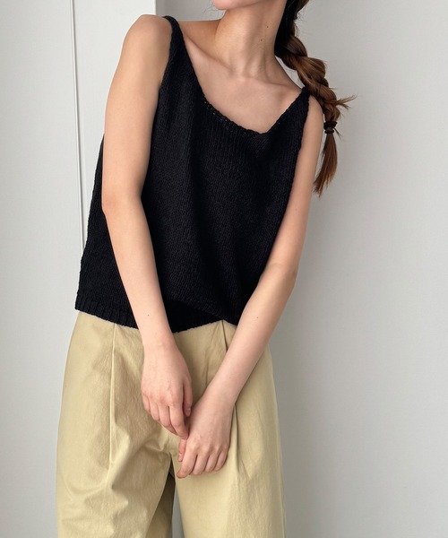 「CANAL JEAN」 「El mar」キャミソールニット ONE SIZE ベージュ レディース_画像5
