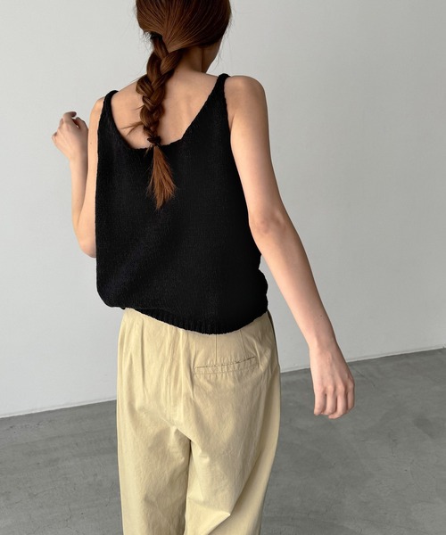 「CANAL JEAN」 「El mar」キャミソールニット ONE SIZE ベージュ レディース_画像6