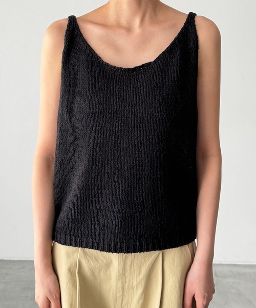 「CANAL JEAN」 「El mar」キャミソールニット ONE SIZE ベージュ レディース_画像8