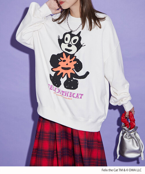 「CIAOPANIC」 「felix the cat」スウェットカットソー FREE イエロー レディース_画像5