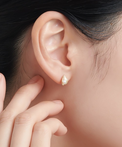 ピアス K10YG パール ピアス レディースの画像