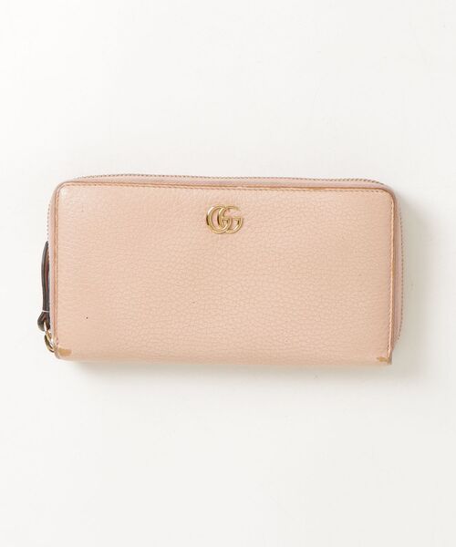 GUCCI ベージュ 長財布 GGロゴ GUCCI（グッチ） GGマーモント 長財布 - ベージュ レディース