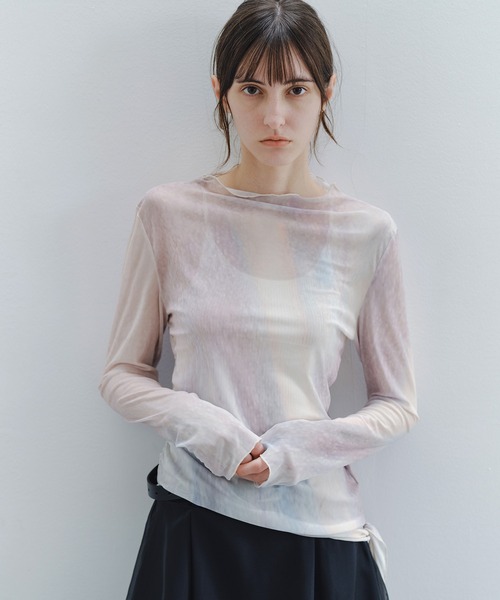 tシャツ 「tageechita」ニュアンスグラデーション シアートップス レディース | tageechita | 02