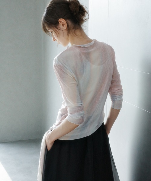 tシャツ 「tageechita」ニュアンスグラデーション シアートップス レディース | tageechita | 09