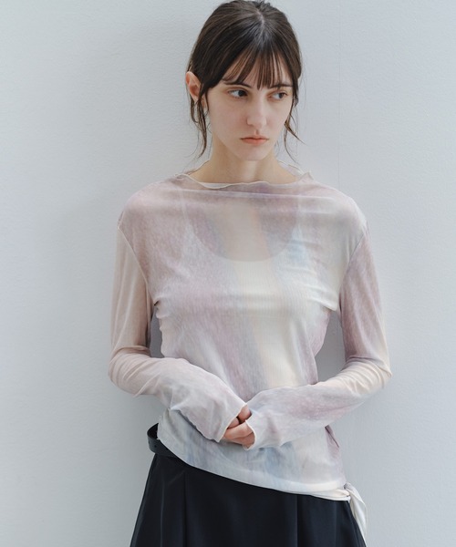 tシャツ 「tageechita」ニュアンスグラデーション シアートップス レディース | tageechita | 14