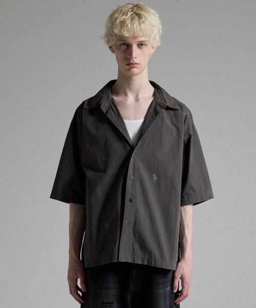 GRANCY Dirty Short-sleeved Shirt ブラック M GRANCY シャツ 半袖 「GRANCY」Dirty Short-sleeved Shirt / ダーティ