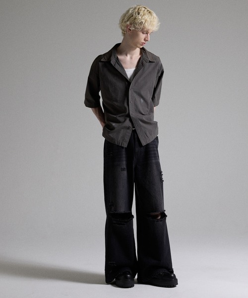 GRANCY シャツ 半袖 「GRANCY」Dirty Short-sleeved Shirt / ダーティ