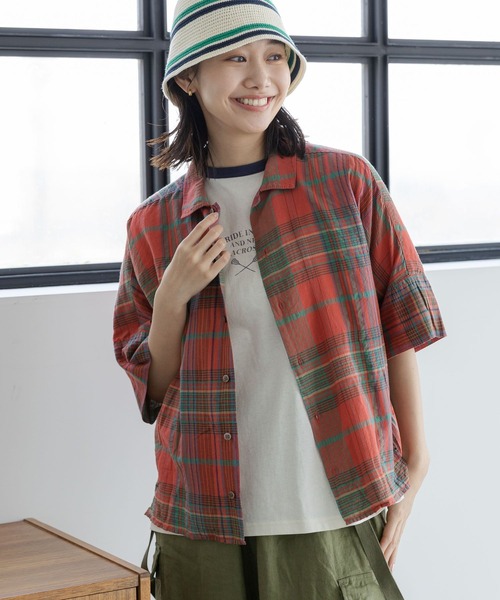「niko and...」 半袖シャツ MEDIUM ブルー レディース_画像5