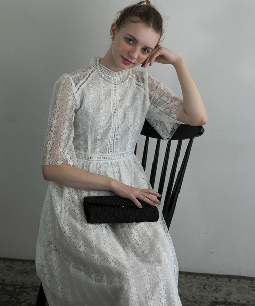 「BONLECILL noir」 半袖ワンピース FREE グリーン レディース_画像3